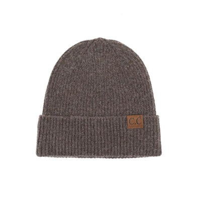 Recycled Yarn Beanie in Earth Brown