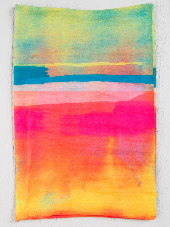 Full Boho Bandeau Headband in Rainbow Ombre