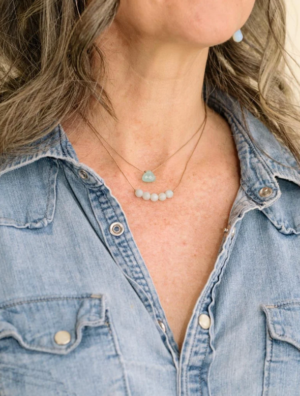 Amazonite Intention Necklace for Courage