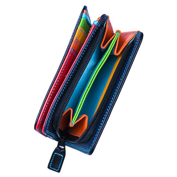 Medium Zip Wallet in Black Pace