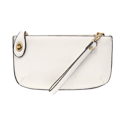 Mini Crossbody Wristlet Clutch in White