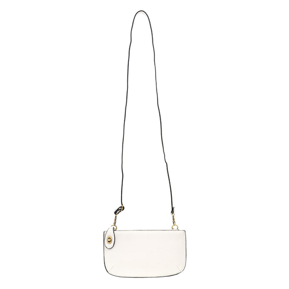 Mini Crossbody Wristlet Clutch in White