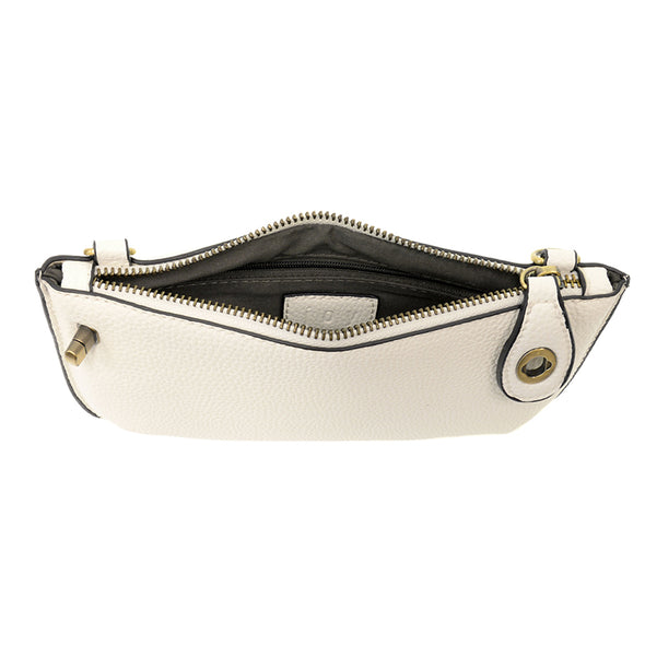 Mini Crossbody Wristlet Clutch in White