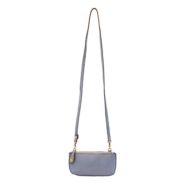 Mini Crossbody Wristlet Clutch in Chambray