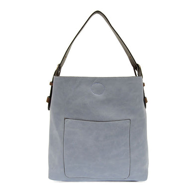Classic Hobo Handbag in Wedgewood Blue/Coffee