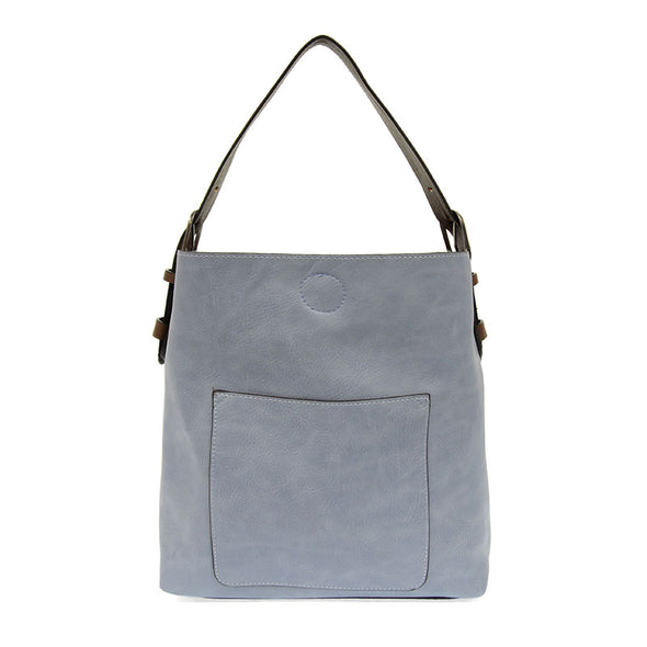 Classic Hobo Handbag in Wedgewood Blue/Coffee