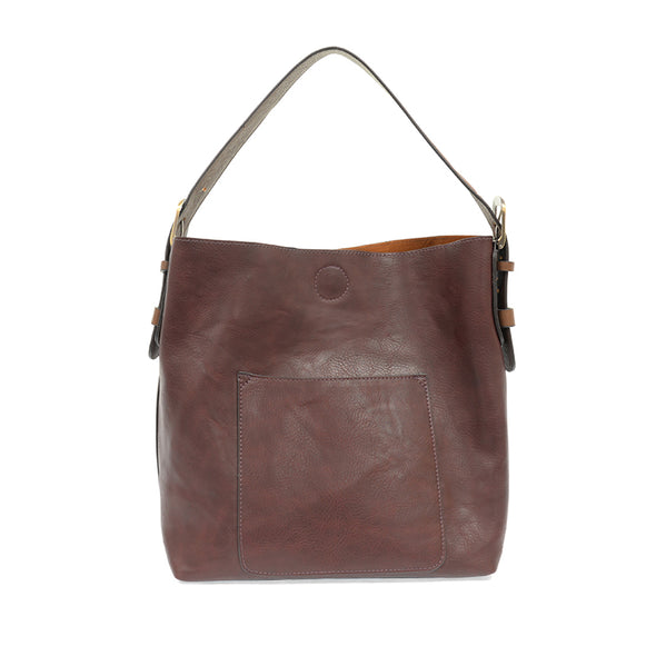 Classic Hobo Handbag in Wine/Coffee