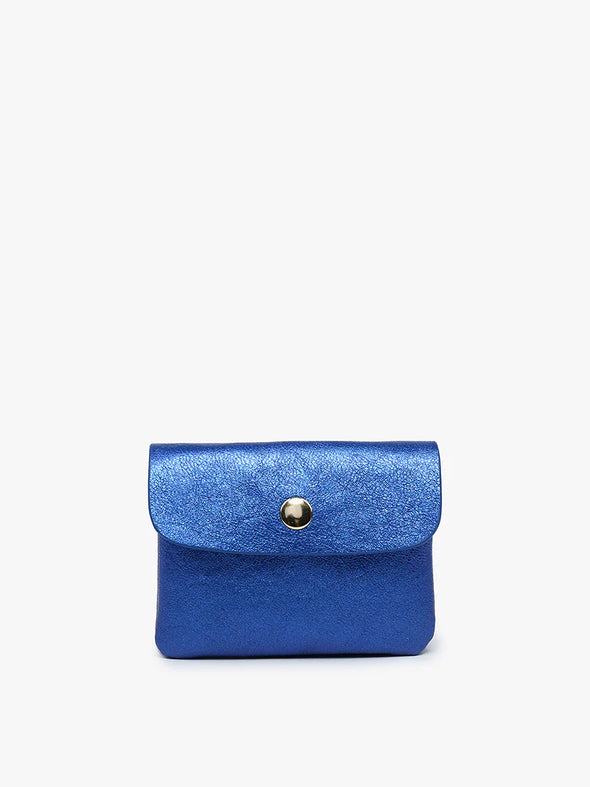 Ethel Vegan Mini Clutch Wallet in Blue