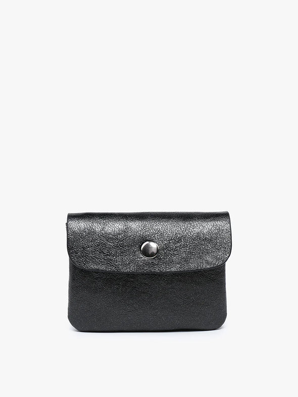 Ethel Vegan Mini Clutch Wallet in Black