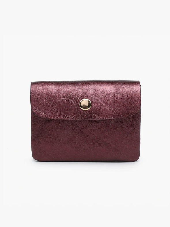 Ethel Vegan Mini Clutch Wallet in Red