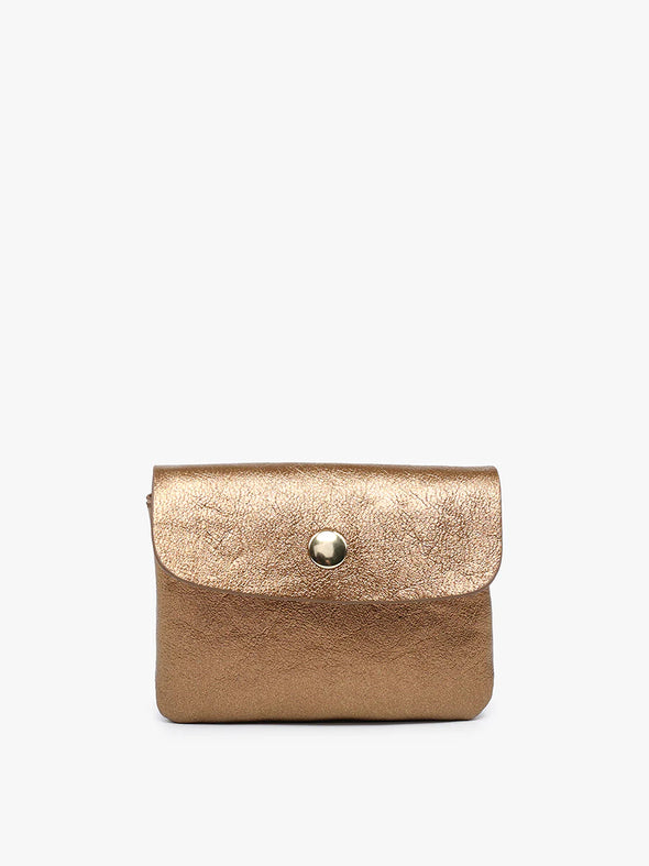 Ethel Vegan Mini Clutch Wallet in Copper