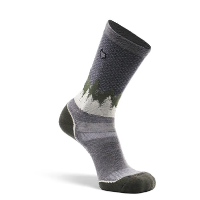 Men's Decorah Medium Weight Crew Hiking Sock in Grey/Black