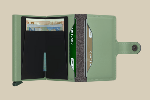 Miniwallet in Yard Powder Pistachio