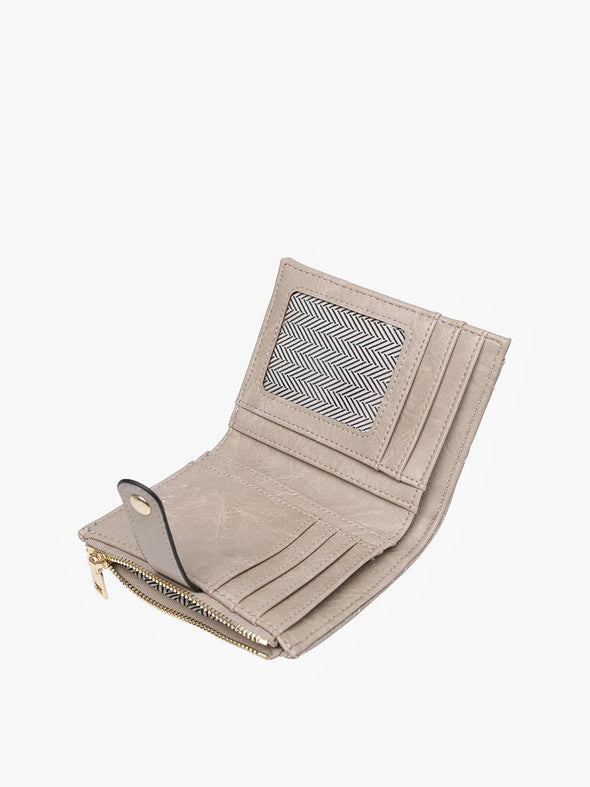 Melody Vegan Quilted Wallet in Brown