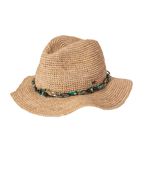 Bora Bora Safari Hat in Natural/Turquoise