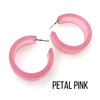 Chandler Hoop Earrings in Petal Pink