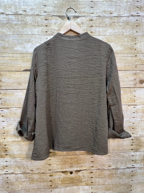 Saddle Front Pleat Top
