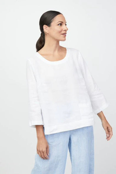 Side Step Top in White