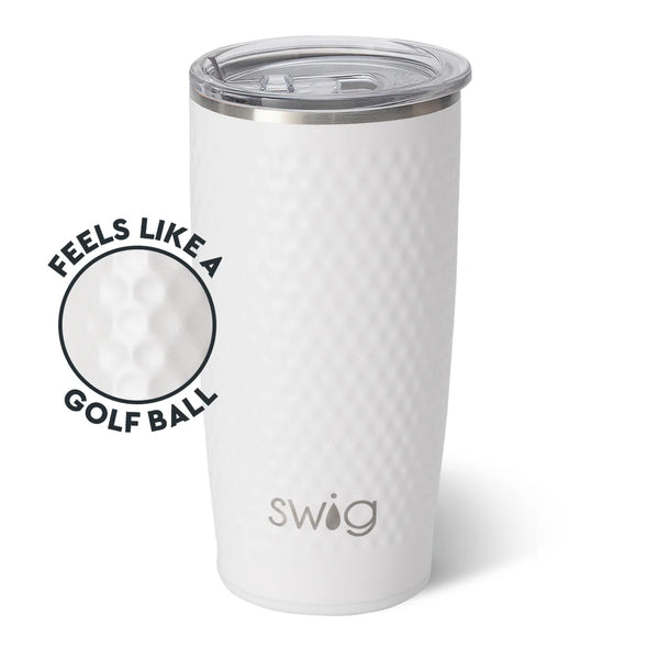 22oz Golfball White Tumble