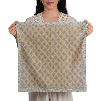 Ornate Pattern Cotton Bandana in Citrus Lime