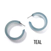 Chandler Hoop Earrings in Teal
