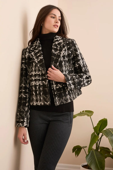 Tweed Boucle Blazer in Black