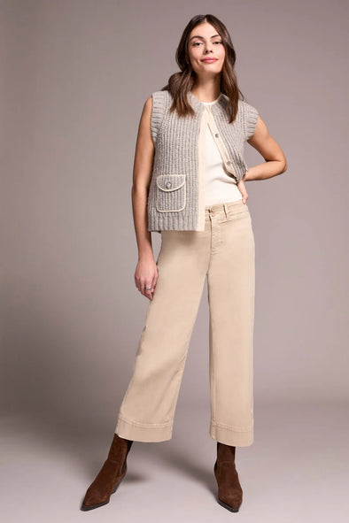 Hi Rise Palazzo Pants in Sandstone