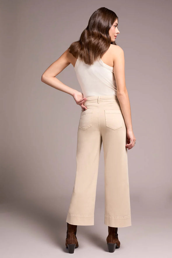 Hi Rise Palazzo Pants in Sandstone
