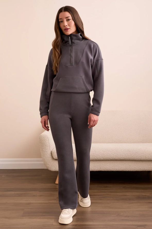 Techno Luxe Pull On Pant in Charcoal