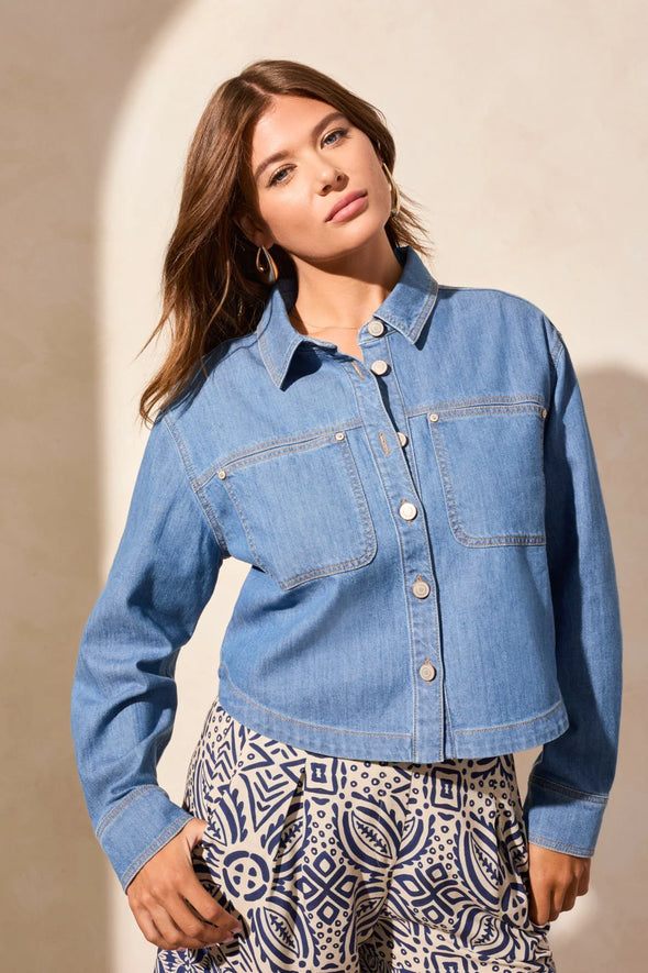 Denim Overshirt in Coastline