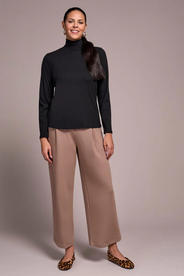 Long Sleeve Turtleneck Top in Black