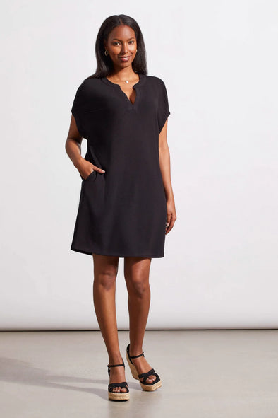 Shift Knit Dress in Black