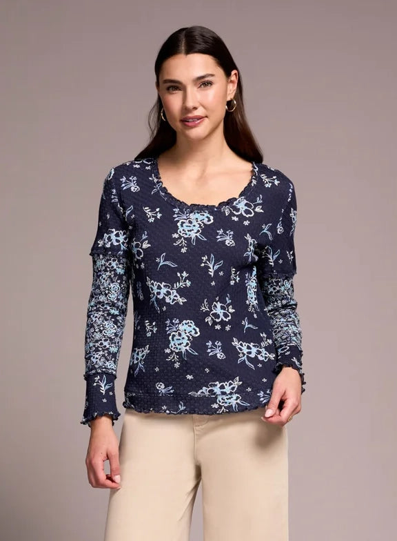 Scoop Neck Top in Sapphire