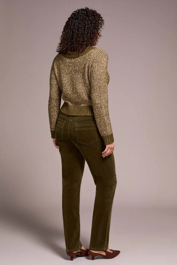Straight Leg Corduroy Pants in Ivy