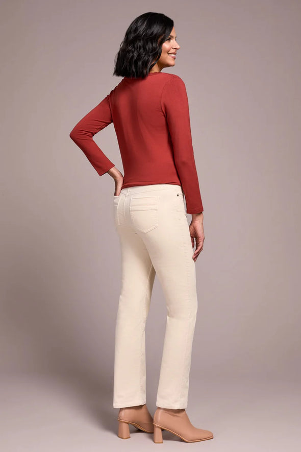 Straight Leg Corduroy Pants in Moonstone