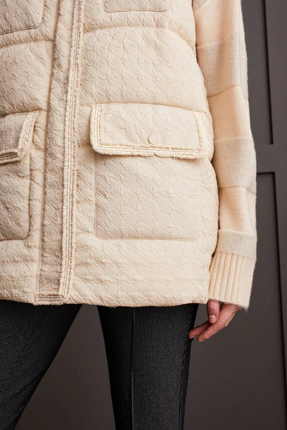 Moonstone Quilted Houndstooth Vest