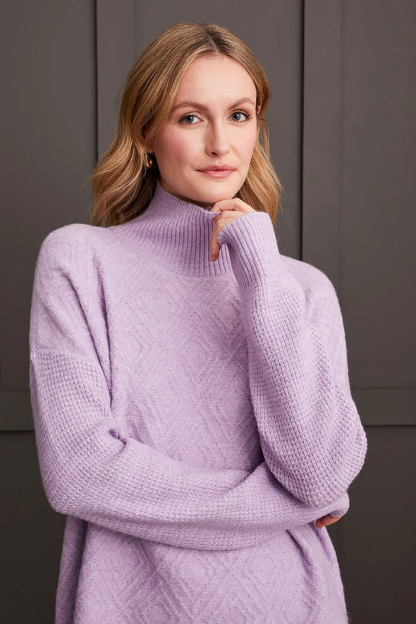 Orchid Mock Neck Sweater