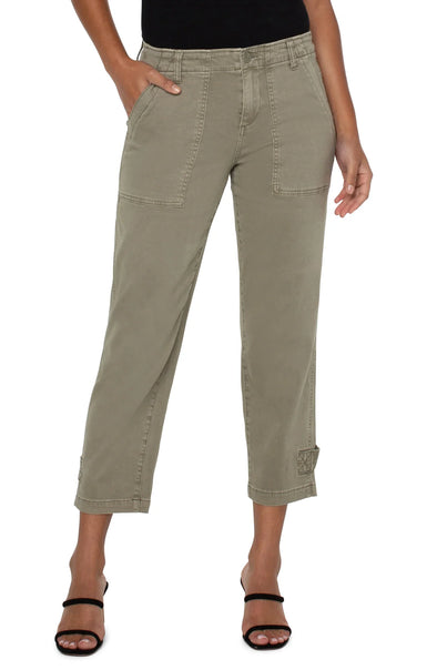 Utility Crop Cargo in Pewter Green