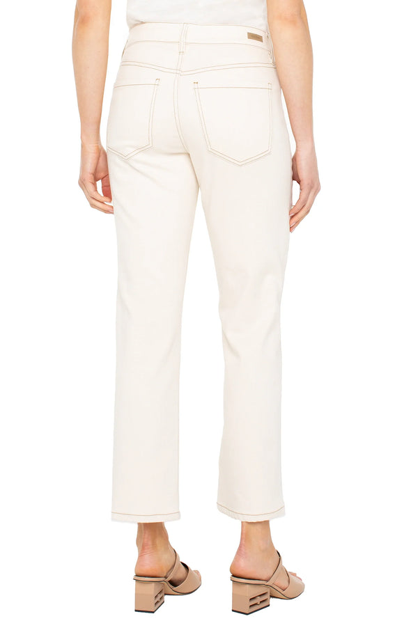 Kennedy Crop Straight Seamed Pants in Seaside Dunes
