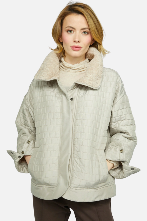 Sherpa Quilted Jacket in Cloud