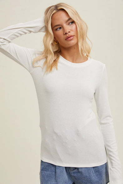 Long Sleeve Top in Ivory
