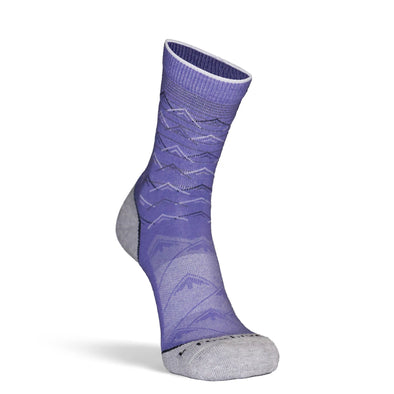 Mountain Lightweight Crew Hiking Sock in Purple