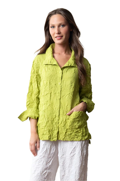 Crush Travel Jacket in Lime