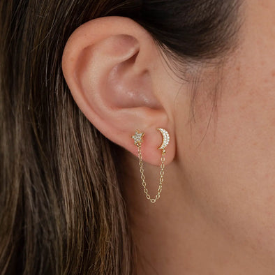 Celestial - Star & Moon Double Stud