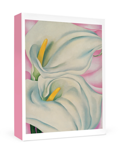 Georgia O’Keeffe: Two Calla Lilies on Pink Small Boxed Cards Set of 10