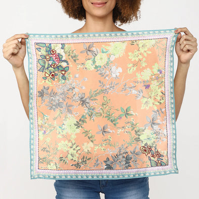 Blooming Florence Bandana in Tangerine