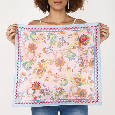 Modern Paisley Bandana in Light Pink