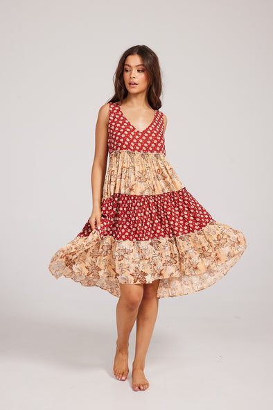 Lucky Charm Dress in Goa SUnset/Aries