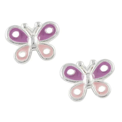 Spotted Butterfly - Enamel Earrings