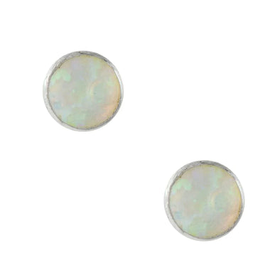 White Opal Studs - 3mm